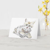 Note Card Kitten Karte (Gelbe Blume)