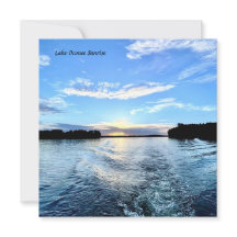 Note Card Lake Oconee Sunset - Blue Velvet Nacht