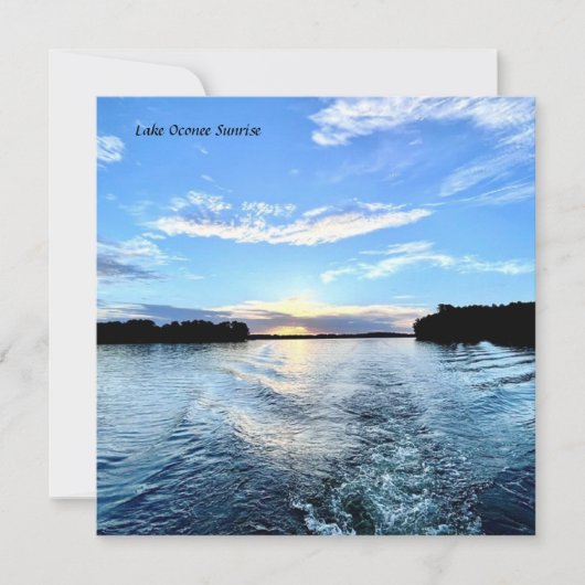 Note Card Lake Oconee Sunset - Blue Velvet Nacht Mitteilungskarte (Vorderseite)