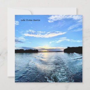 Note Card Lake Oconee Sunset - Blue Velvet Nacht Mitteilungskarte