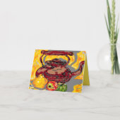 Note Card Leere Inside Tea Wasserkocher mit Frucht Karte (Vorderseite)