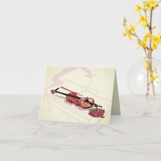 Note Card : Liebe der Musik Karte (Gelbe Blume)