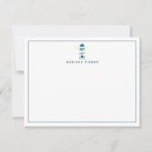 Note Card Lighthouse Navy Blue Stationery Mitteilungskarte (Vorderseite)