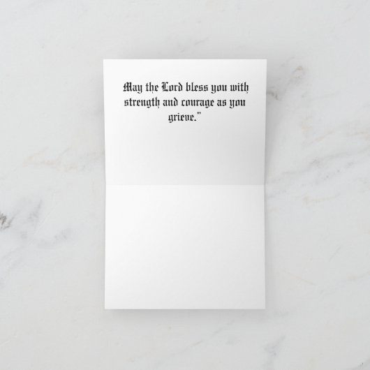 Note Card : Loss of a Loved One (Innenseite)