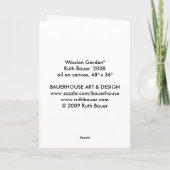 Note Card:  "Mission Garden" Karte (Rückseite)