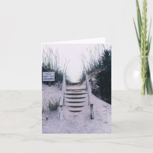 Note Card mit Beach Scene Karte (Vorderseite)