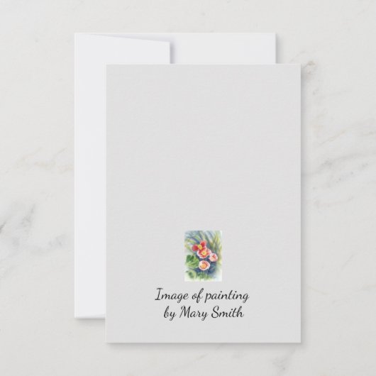 Note Card mit Bild der Poppies Dankeskarte (Rückseite)