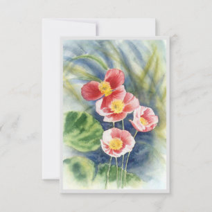 Note Card mit Bild der Poppies Dankeskarte