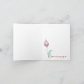 Note Card mit drei Whimsistischen Blume Karte (Innenseite)