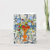 Note Card mit einer farbenfrohen Vase von Blume! (Vorderseite)