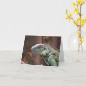 Note Card mit farbiger Iguana-Eidechse Karte (Gelbe Blume)