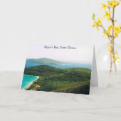 Note Card mit Megan's Bay, Saint Thomas Scene Karte (Gelbe Blume)
