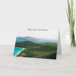 Note Card mit Megan's Bay, Saint Thomas Scene Karte
