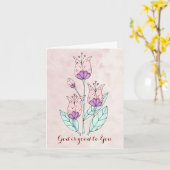 Note Card mit Whimsical Tulips Karte (Gelbe Blume)