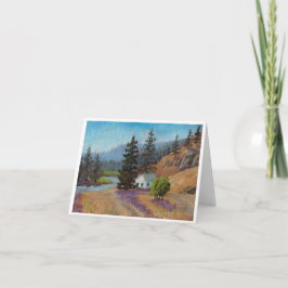 Note Card mit White House und Mountain Dankeskarte