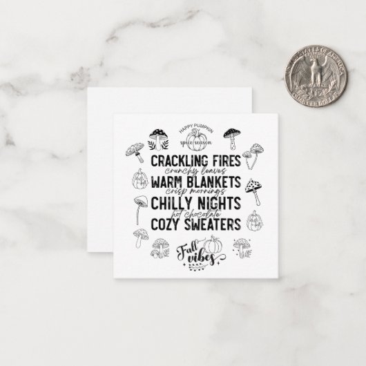 Note Card Mitteilungskarte (Vorderseite/Rückseite Beispiel)