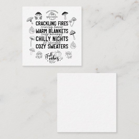 Note Card Mitteilungskarte (Vorne/Hinten)