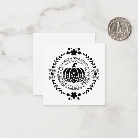 Note Card Mitteilungskarte (Vorderseite/Rückseite Beispiel)