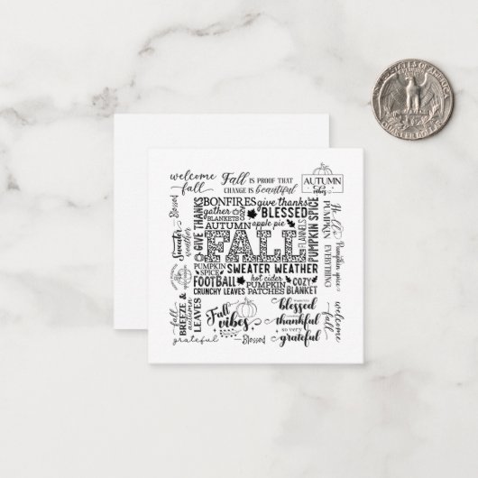 Note Card Mitteilungskarte (Vorderseite/Rückseite Beispiel)