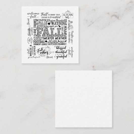 Note Card Mitteilungskarte (Vorne/Hinten)