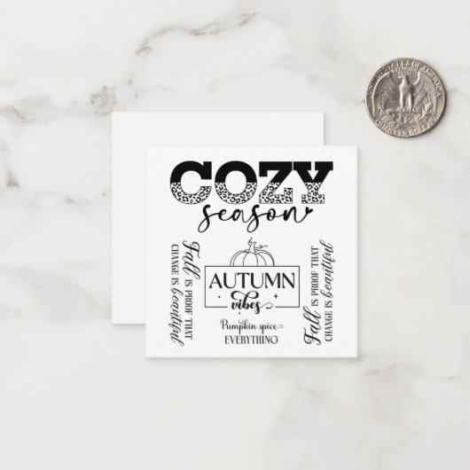 Note Card Mitteilungskarte (Vorderseite/Rückseite Beispiel)