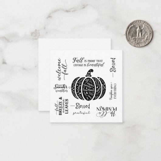 Note Card Mitteilungskarte (Vorderseite/Rückseite Beispiel)