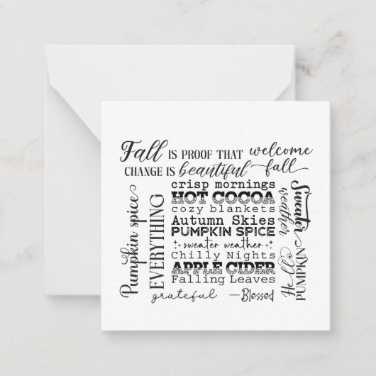 Note Card Mitteilungskarte (Vorderseite)