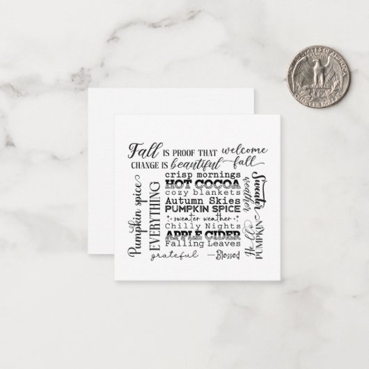 Note Card Mitteilungskarte (Vorderseite/Rückseite Beispiel)