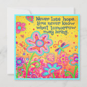 Note Card "Never Lose Hope" Einladung (Vorderseite)