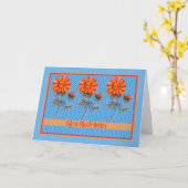 Note Card Orange and Blue Karte (Gelbe Blume)