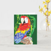 Note Card/Parrot Karte (Gelbe Blume)