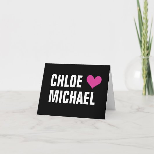 Note Card - Rosa & Schwarz (Vorderseite)