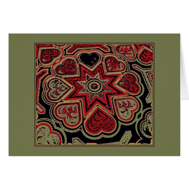 Note Card "Rustic Hearts" (Vorderseite (Horizontal))