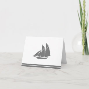Note Card Sailboat Dankeskarte