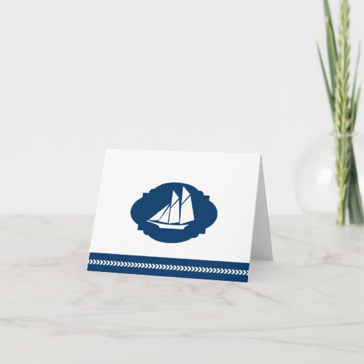 Note Card Sailboat Dankeskarte (Vorderseite)