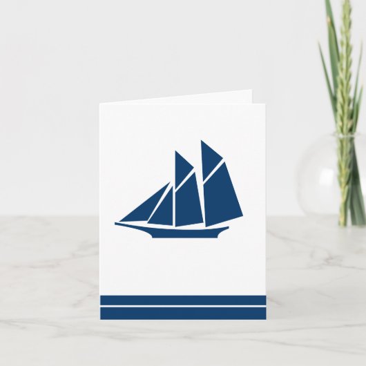 Note Card Sailboat Dankeskarte (Vorderseite)