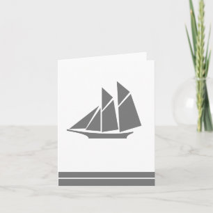 Note Card Sailboat Dankeskarte