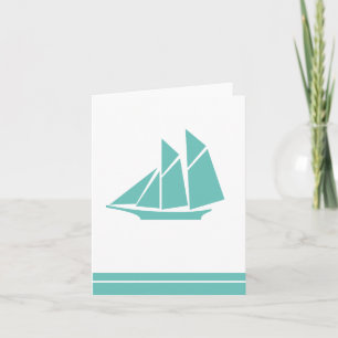 Note Card Sailboat Dankeskarte