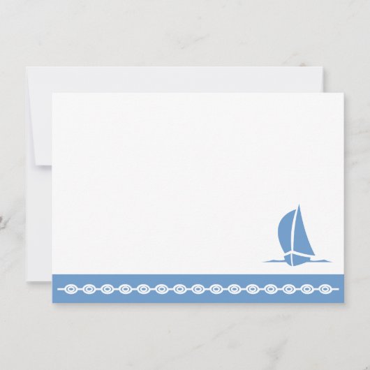 Note Card Sailboat Mitteilungskarte (Vorderseite)