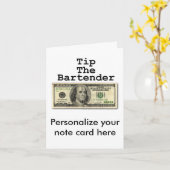 Note Card - TIP THE BARKEEPER! Karte (Gelbe Blume)
