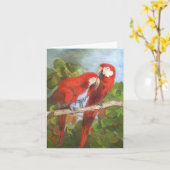 Note Card - Tropische Vögel Karte (Gelbe Blume)