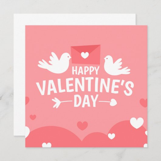 Note Card Valentine Mitteilungskarte (Vorne/Hinten)