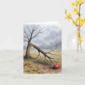 Note Card Watercolor Broken Apple Tree  Karte (Gelbe Blume)