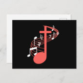 Note Cross Clef Church Chorchor Chormusikchor G Postkarte (Vorne/Hinten)