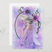 Note "Fairy Art Nouveau" Dankeskarte (Vorne/Hinten)