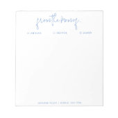 Note "From the Mama" to School, Blue Notepad Notizblock (Vorderseite)