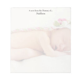 "Note From the Mommy of", Custom Foto Notizblock