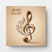 Note für benutzerdefinierten Text Musical Clef Fotoplatte (Vorderseite)