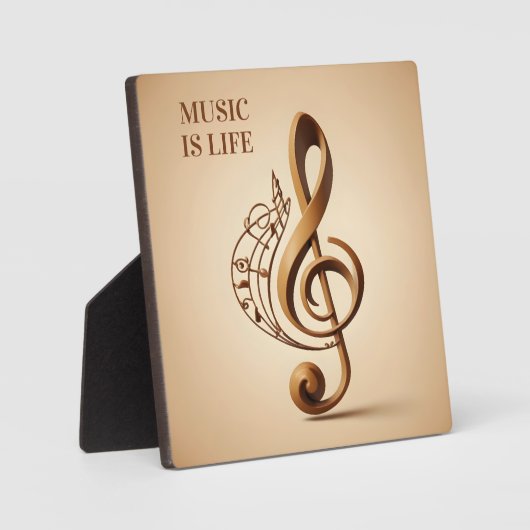 Note für benutzerdefinierten Text Musical Clef Fotoplatte (Vorderseite)