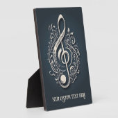 Note für benutzerdefinierten Text Musical Clef Fotoplatte (Seite)